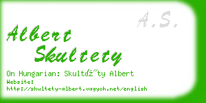 albert skultety business card